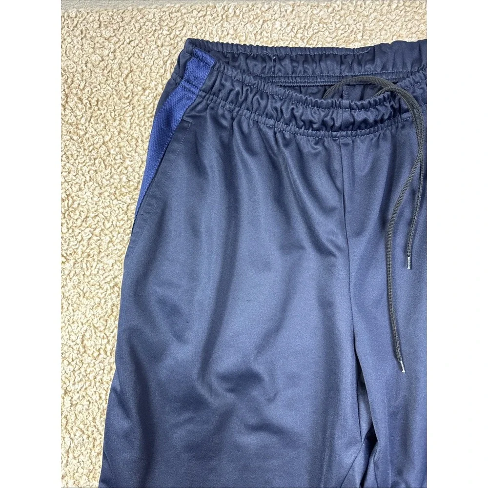 Nike Track Pants Mens Large Navy Blue with Blue Vented Mesh Stripe 940241-471
